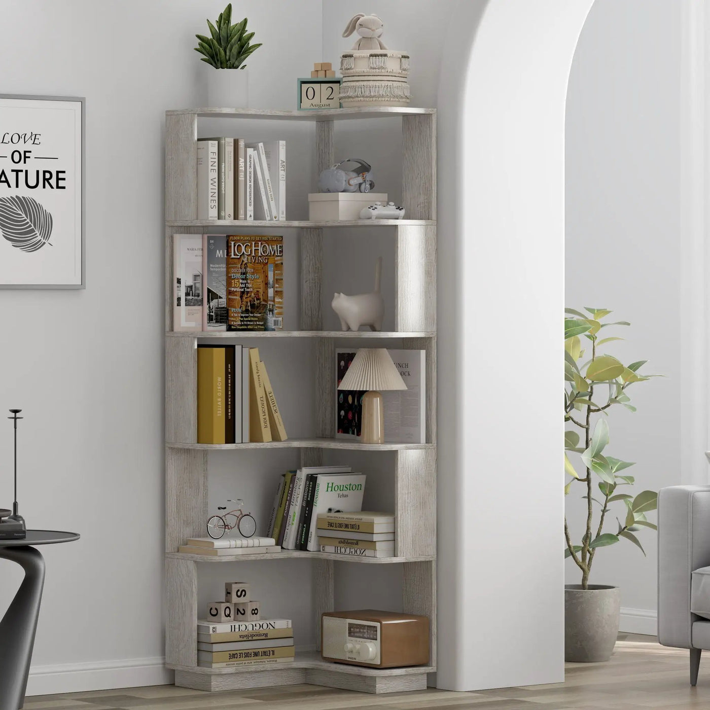 L-Shaped Corner Bookshelf by HouseOfZazla