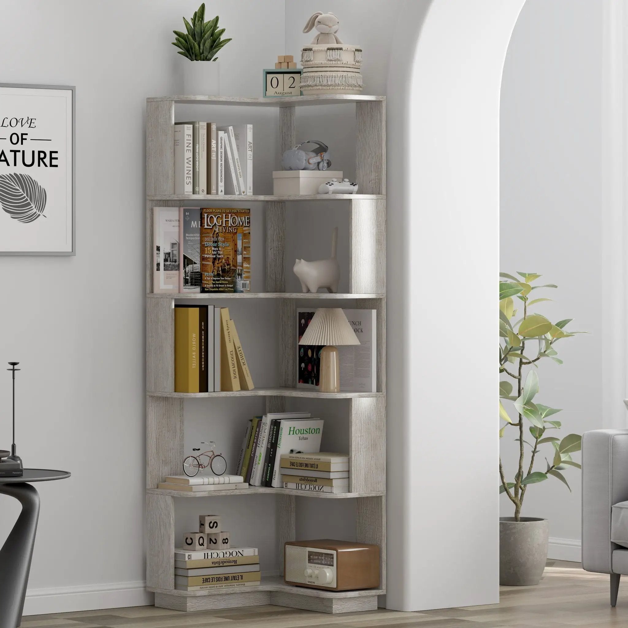 L-Shaped Corner Bookshelf by HouseOfZazla