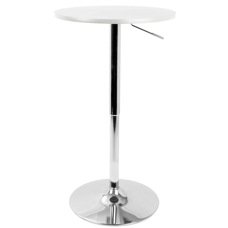 Adjustable Contemporary Bar Table - White by HouseOfZazla