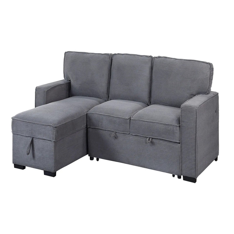 Territory - Pull Out Sofa Bed With Design - Dark Gray by Unique Piece Furniture