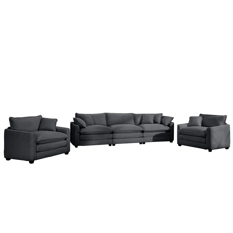 Elegant Oversized Sectional Sofa Set With Deep Seats And Flexible Layout by Unique Piece Furniture