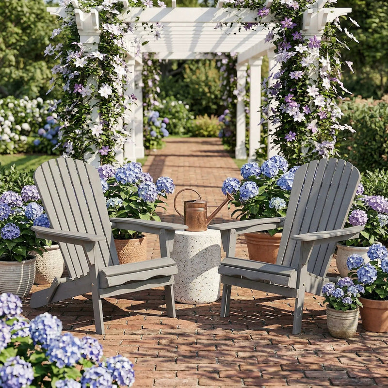 Oversize Outdoor Folding Adirondack Chair, Patio Chair For Garden by HouseOfZazla