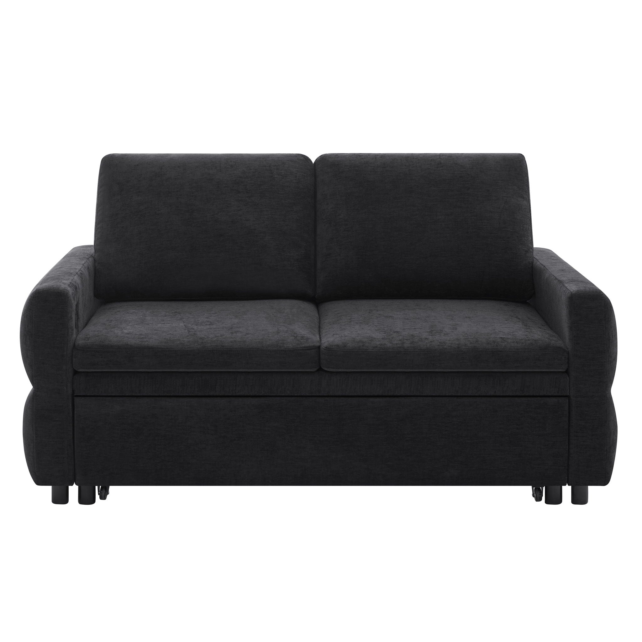 Convertible Sofa Bed Loveseat With Adjustable Backrest And USB Ports by HouseOfZazla