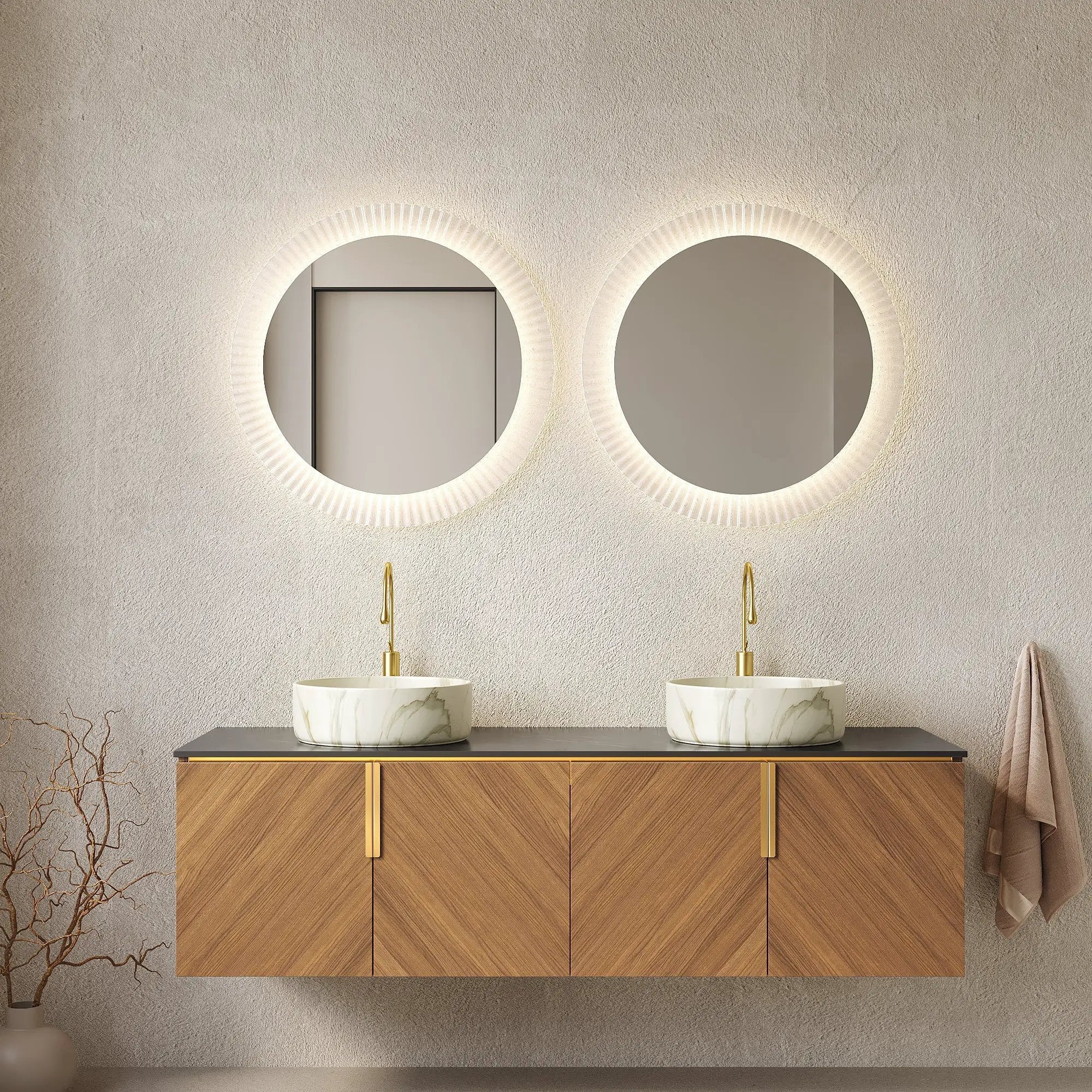 ARAI 60" Bathroom Vanity with Floating Plywood Cabinet and Ceramic Basin by HouseOfZazla