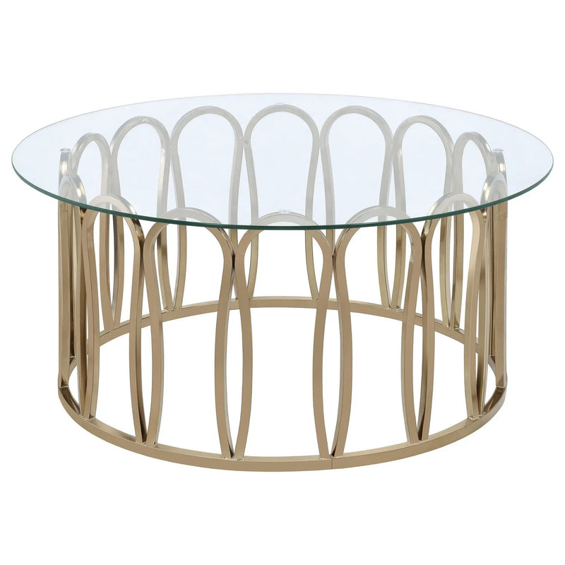 Monett 2-piece Coffee and End Table Set Chocolate Chrome by Unique Piece Furniture