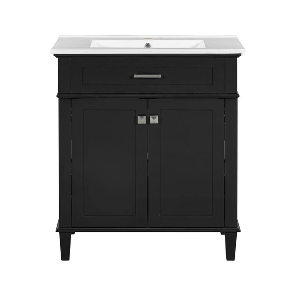 Bathroom Vanity With Ceramic Basin, Soft Close Door And Adjustable Shelves