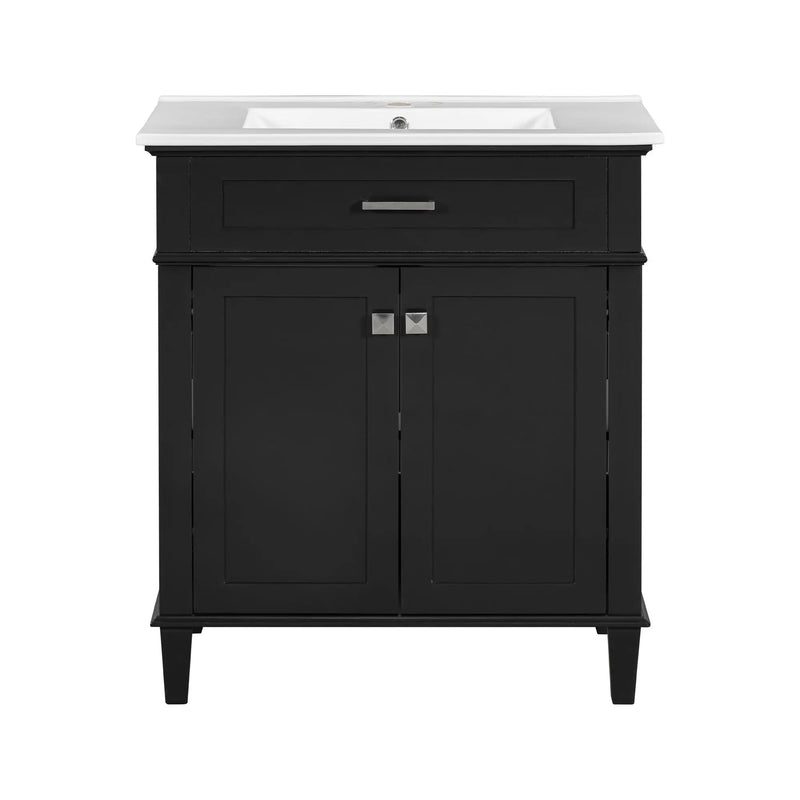 Bathroom Vanity With Ceramic Basin, Soft Close Door And Adjustable Shelves by HouseOfZazla