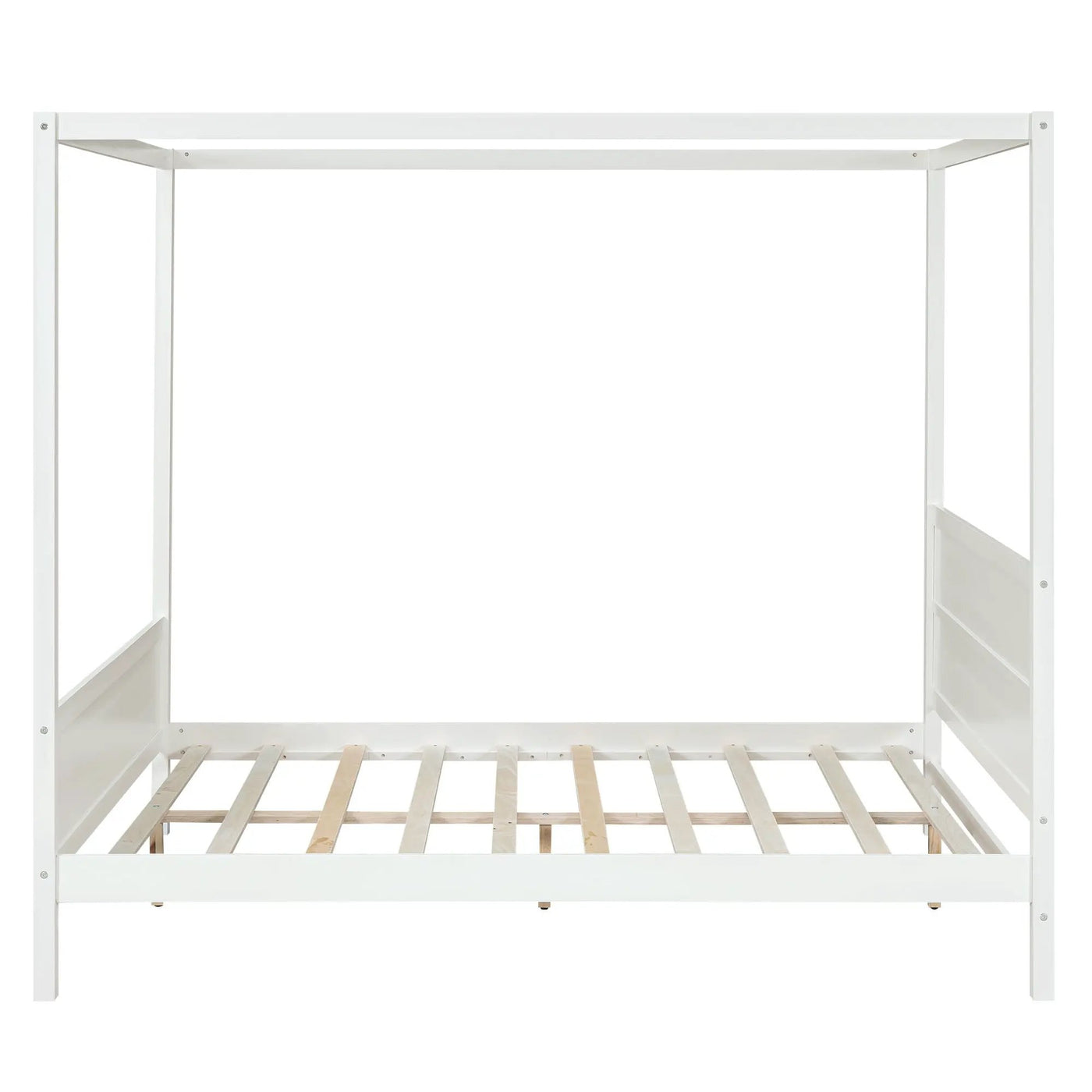 Canopy Platform Bed With Headboard And Footboard, Slat Support Leg by HouseOfZazla
