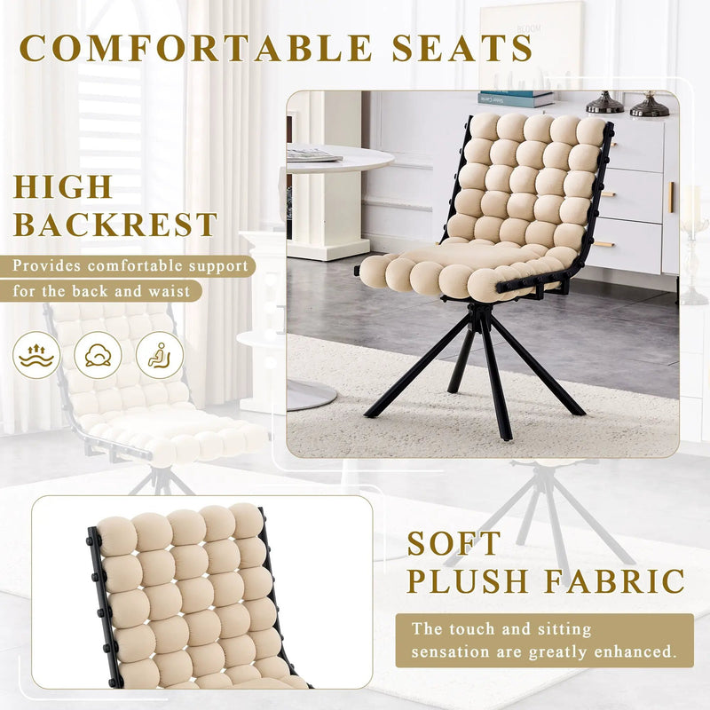 Puffy Bubble, Ball Chain Dining Chairs For Dining Room (Set of 2) by Unique Piece Furniture