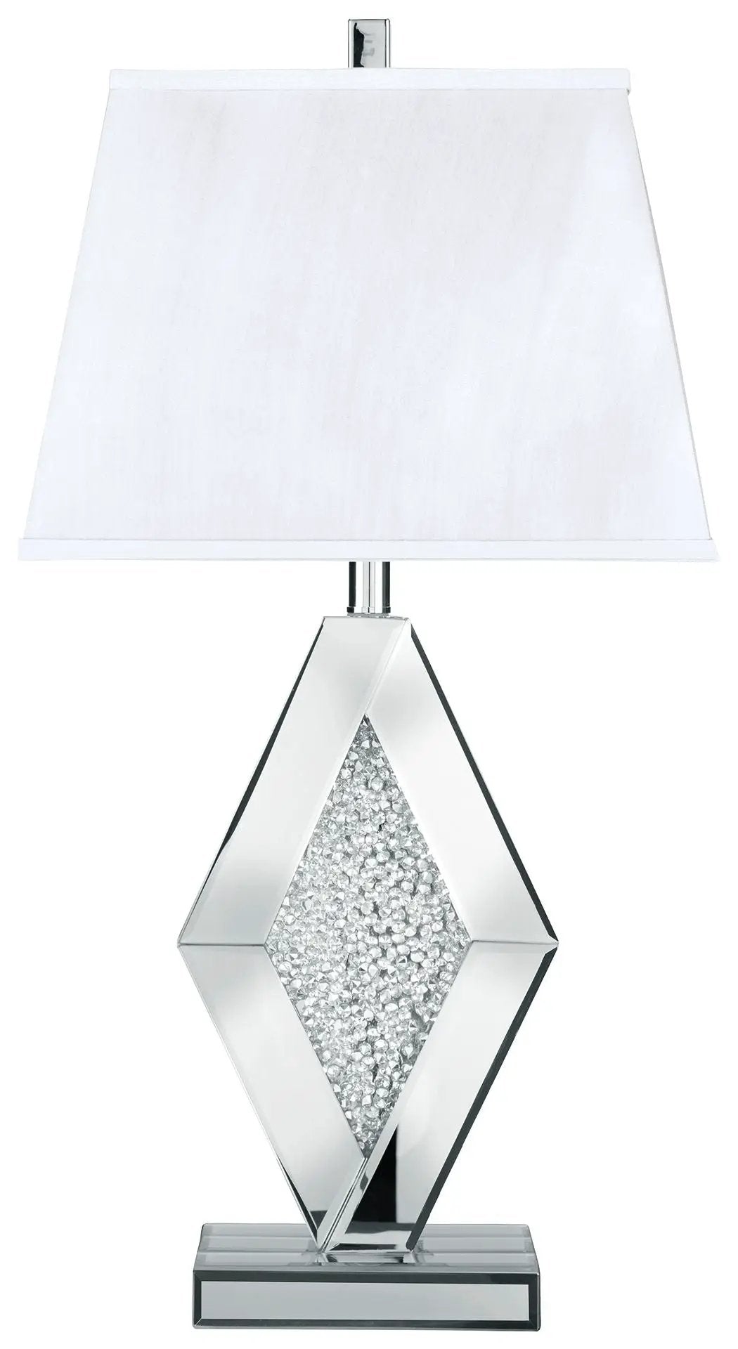 Prunella - Mirror Table Lamp - Silver Finish by Unique Piece Furniture