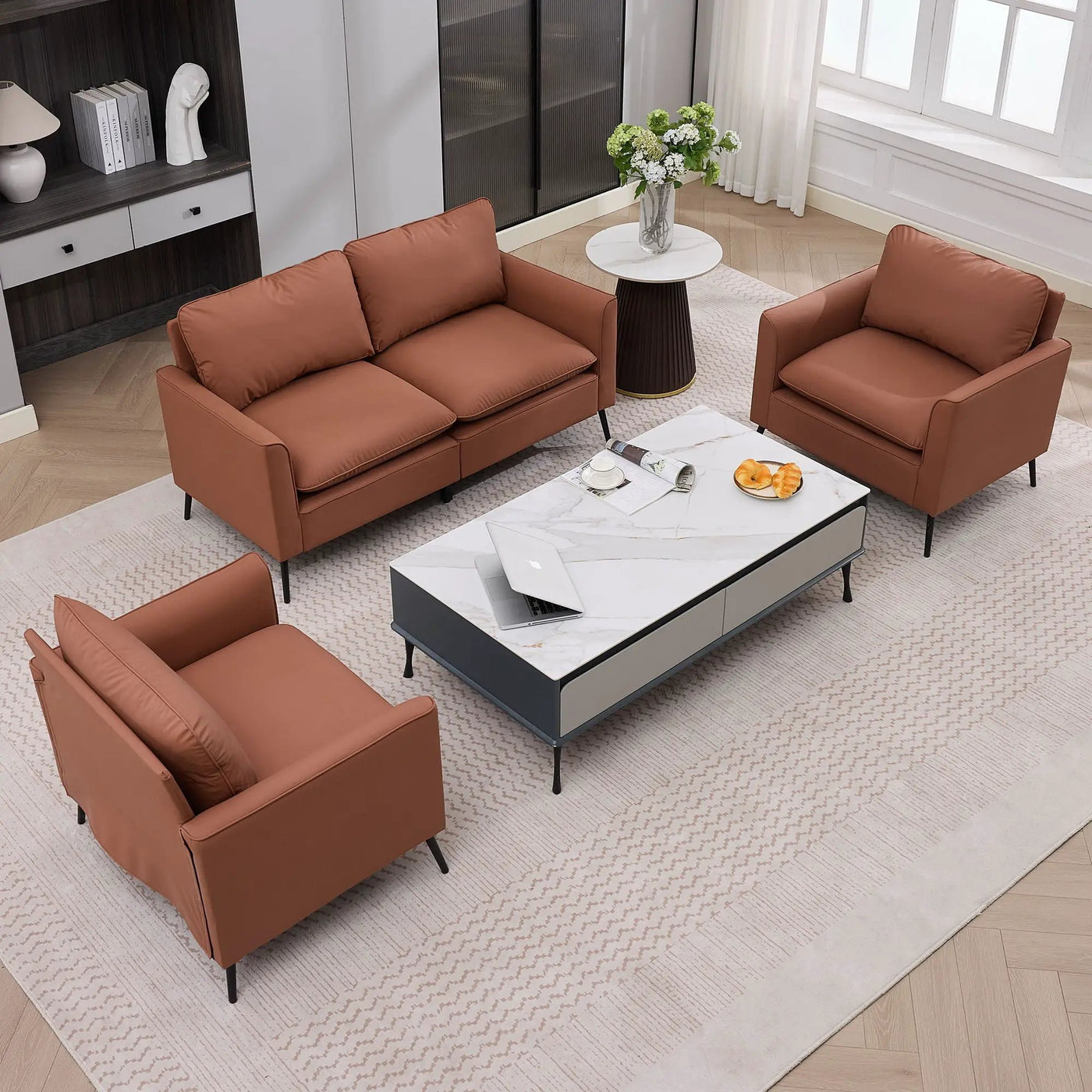 Upholstered Loveseat, For Living Room by HouseOfZazla