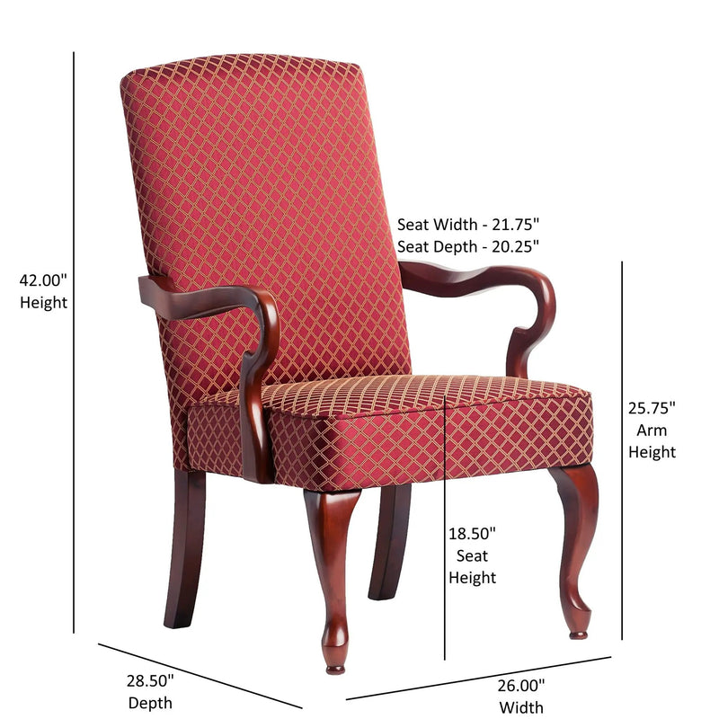 Delaney - Elegant Gooseneck Arm Chair With High Back by HouseOfZazla