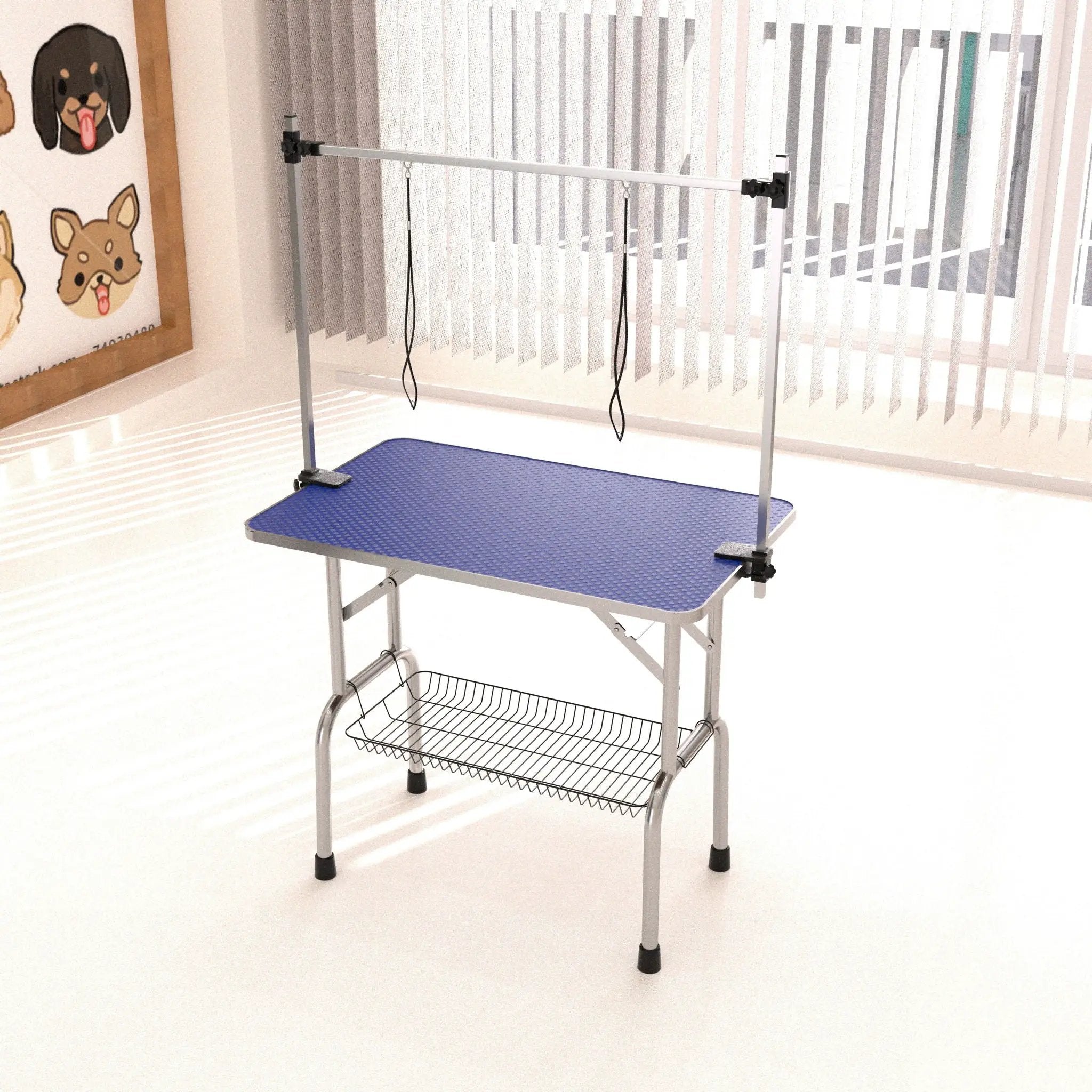 Large Grooming Table For Pet Dog And Cat With Adjustable Arm And Clamps Large Heavy Duty Animal Grooming Table by HouseOfZazla