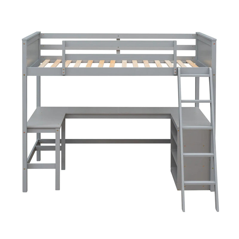 Loft Bed With Shelves With Desk