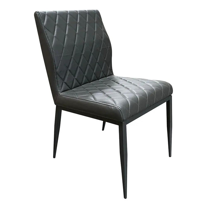 Cargo - Chair - Gray Synthetic Leather & Gunmetal by Unique Piece Furniture