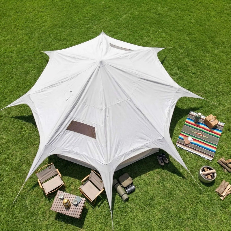 Large 15FT 600D Oxford Bell Tent With Stove Jack For Glamping And Camping (SAK10987) by SAKSBY WHOLESALE