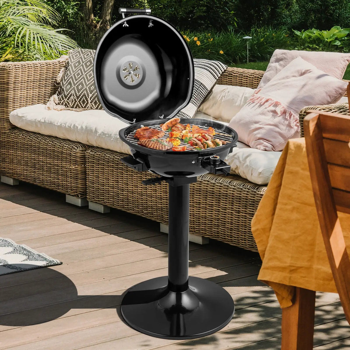 1600W Electric BBQ Grill with Removable Non by DirectDeals