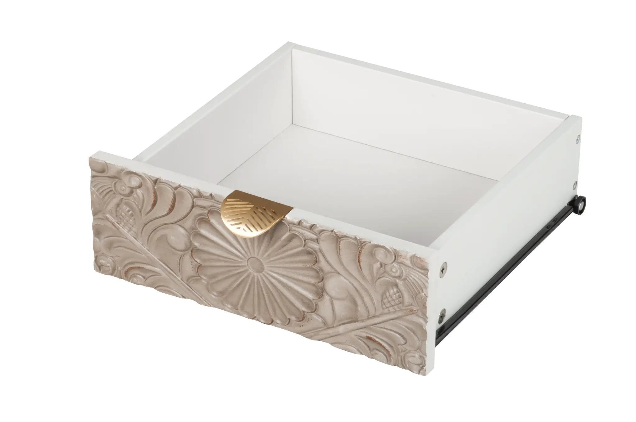 Hand-Carved Accent Cabinet with Drawer and Doors by HouseOfZazla