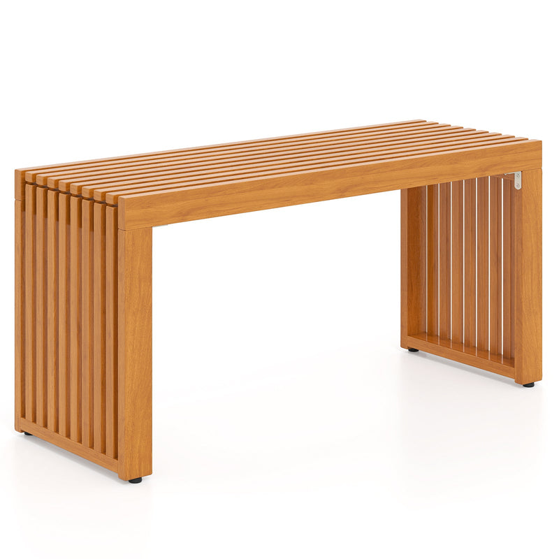 36 Inch Patio Bench All-Slat Acacia Wood Loveseat by DirectDeals
