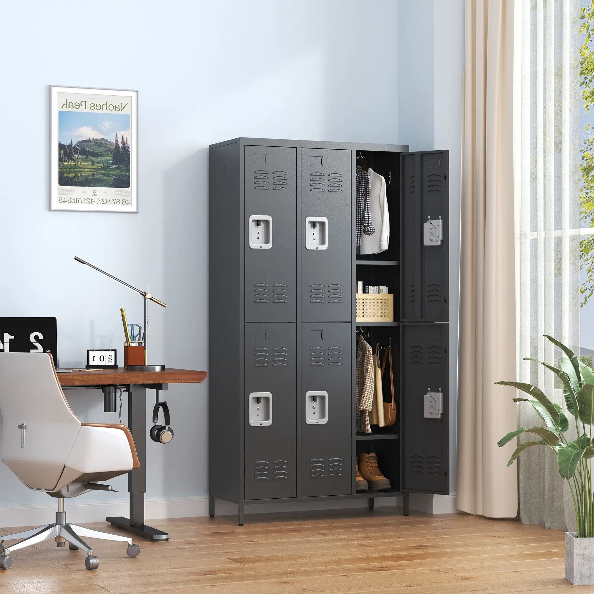 6 Door 72"H Metal Lockers with Lock by HouseOfZazla