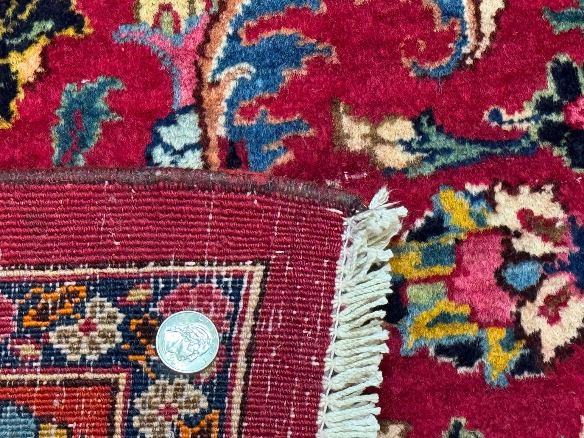 Red Persian Mashad Rug 10x13 - Floral Medallion Signed By Masterweaver by Jewel Rugs