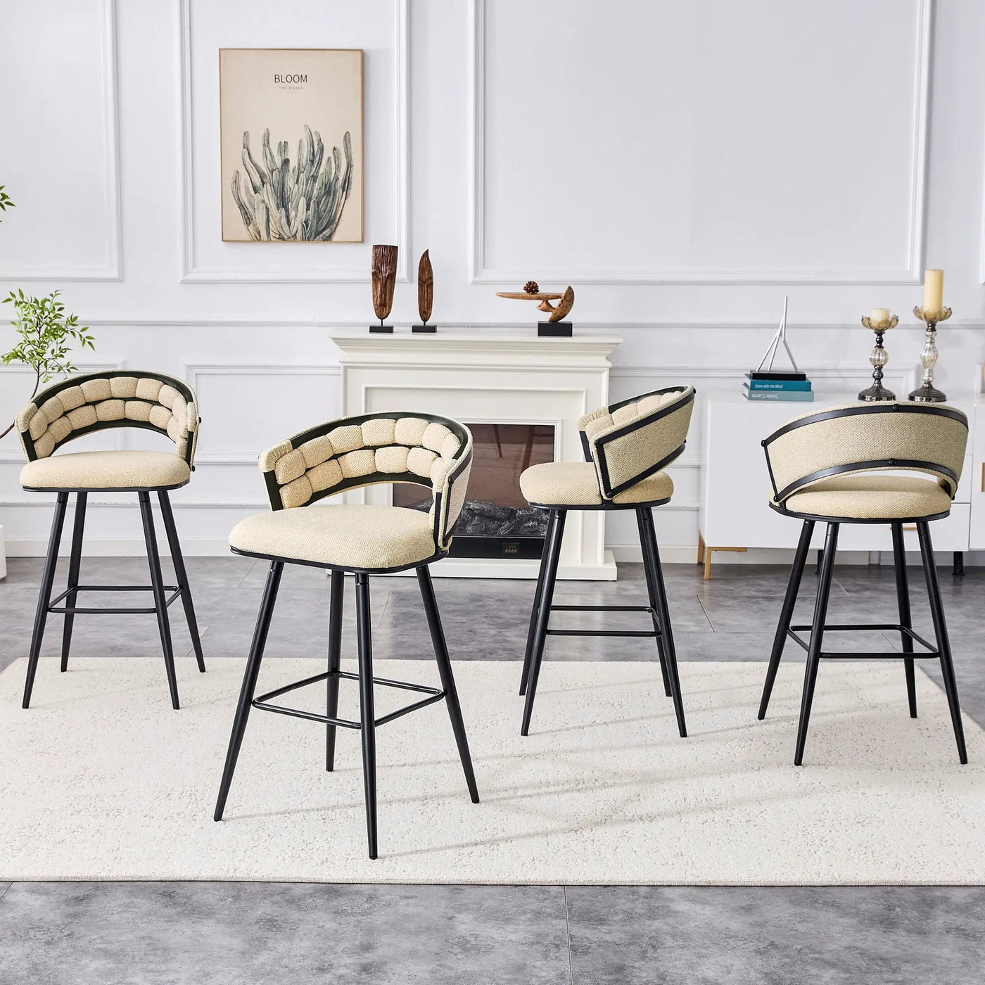 Bar Stools, Kitchen Island Counter Height Stools (Set of 2) by HouseOfZazla