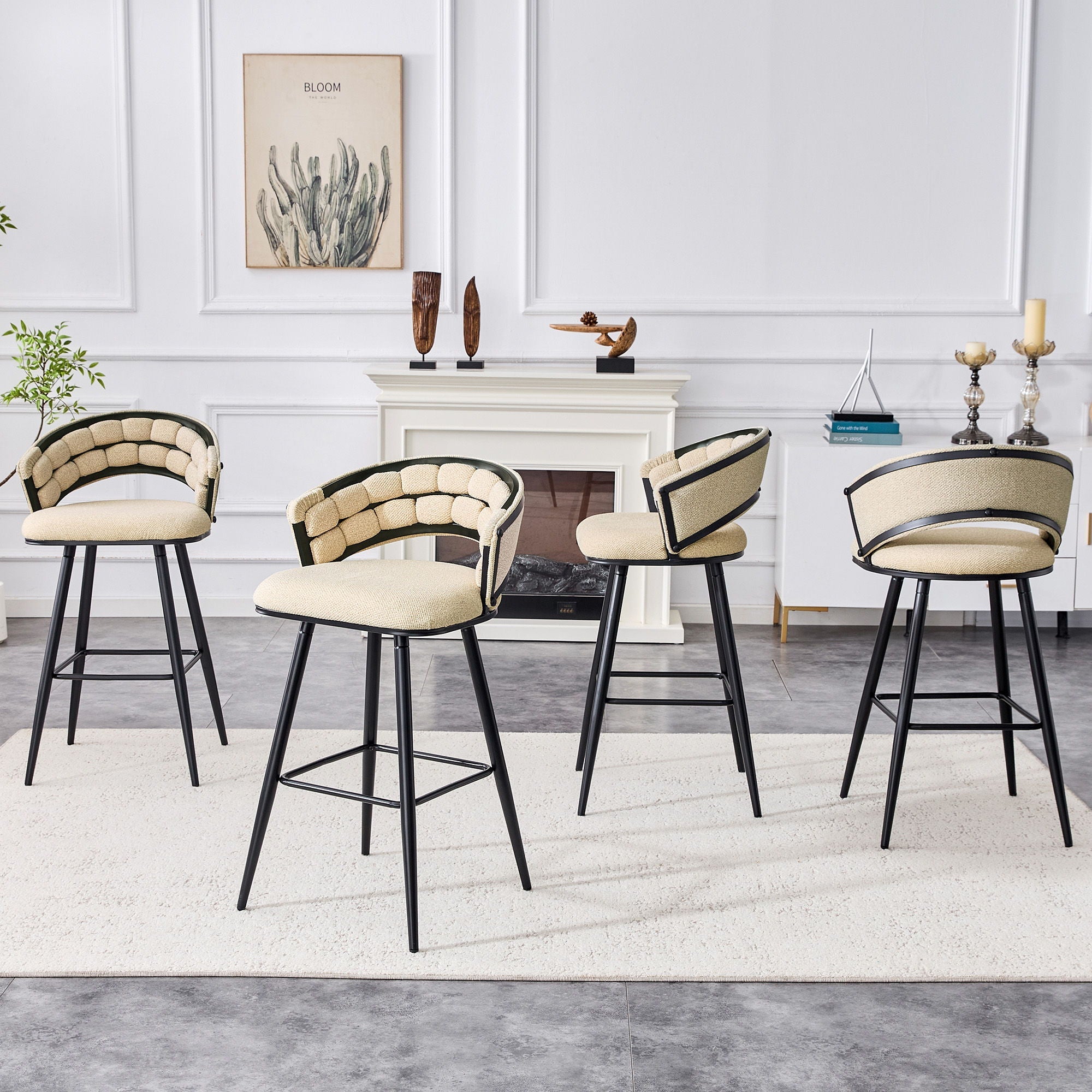 Bar Stools, Kitchen Island Counter Height Stools (Set of 2)