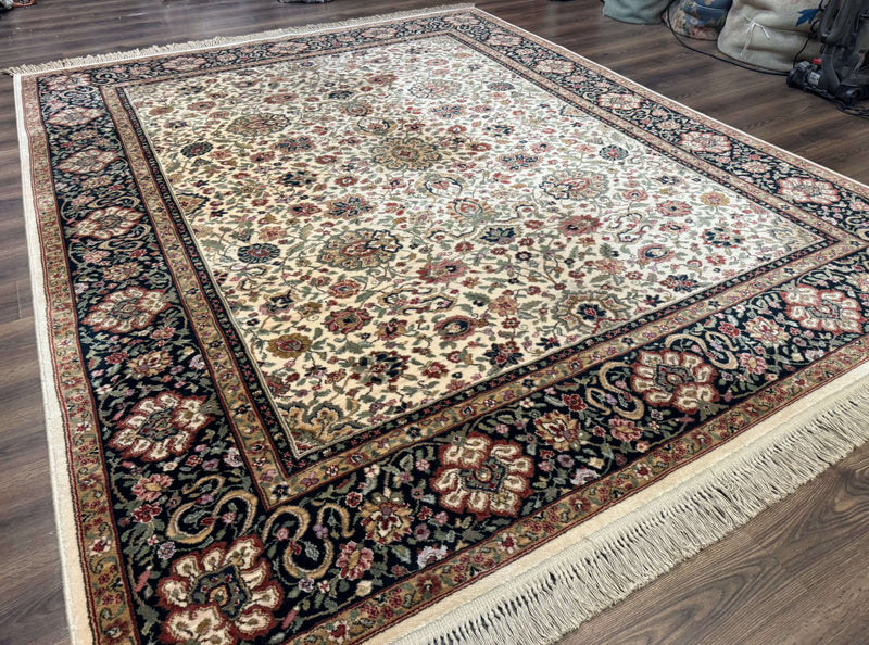 Karastan Rug 8.8 x 10.6 Ivory Indo Kirman #700/706, Wool Original Series by Jewel Rugs
