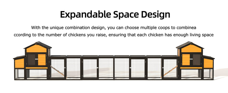 119.5" Outdoor Wooden Chicken Coop with Run by HouseOfZazla