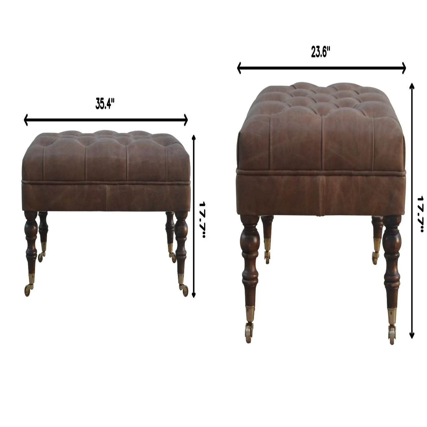 Buffalo - Ottoman With Castor Legs by Unique Piece Furniture