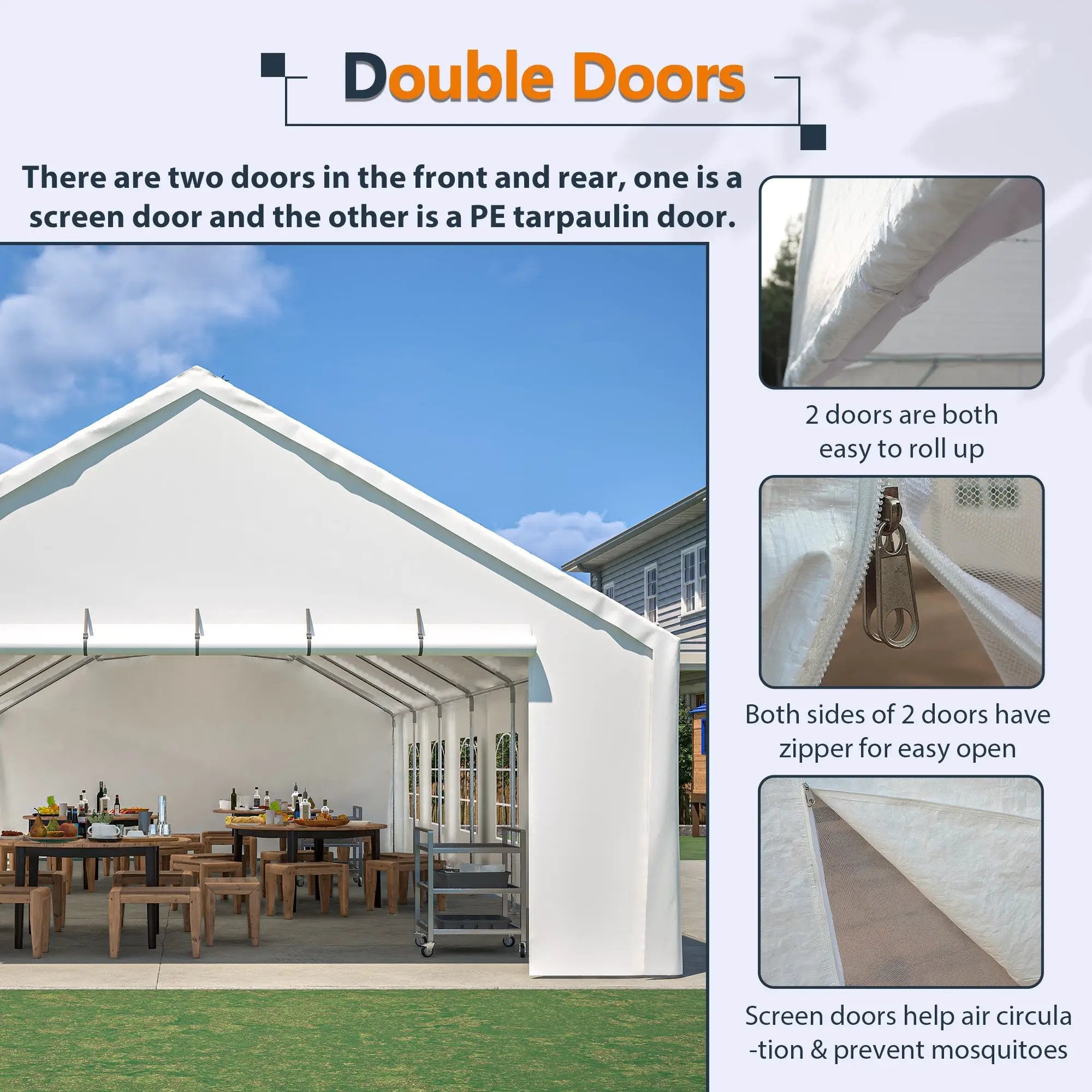 20x40FT Heavy Duty Party Tent with Removable Sidewalls by HouseOfZazla