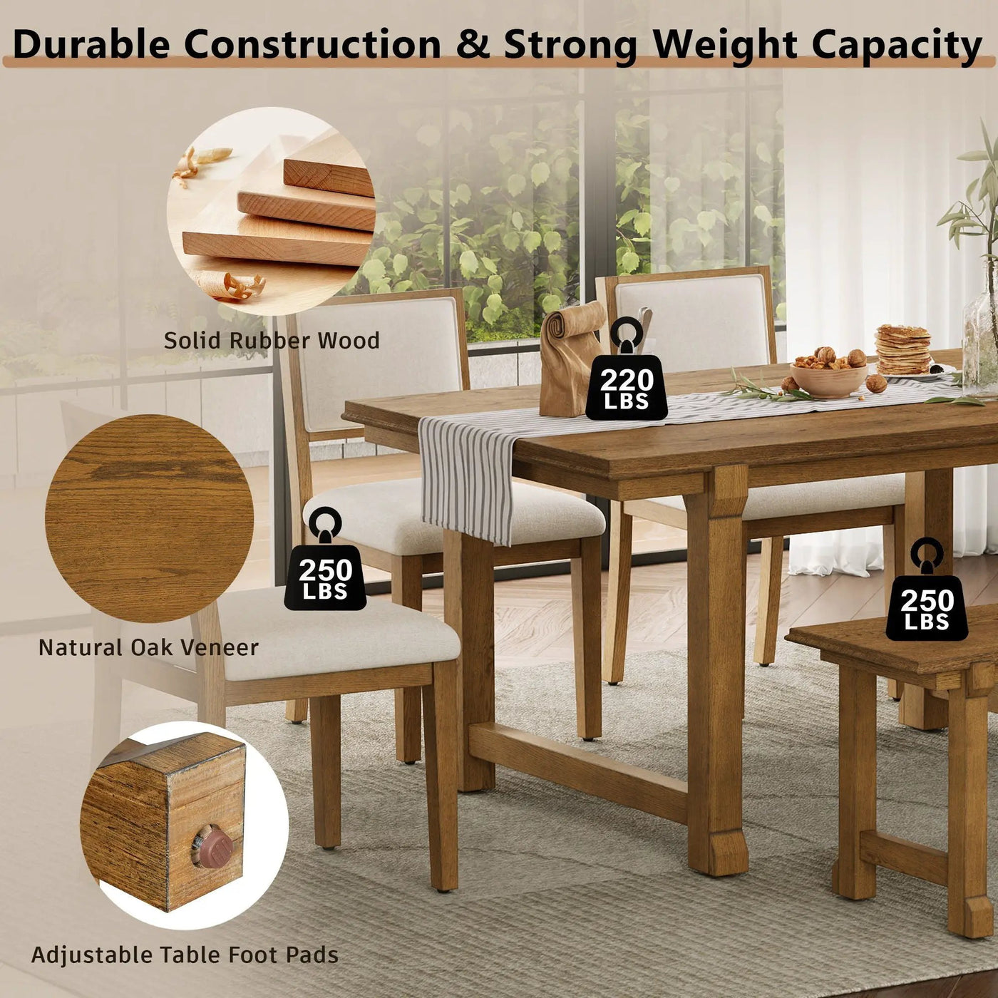 6 Piece Kitchen & Dining Room Furniture by Unique Piece Furniture