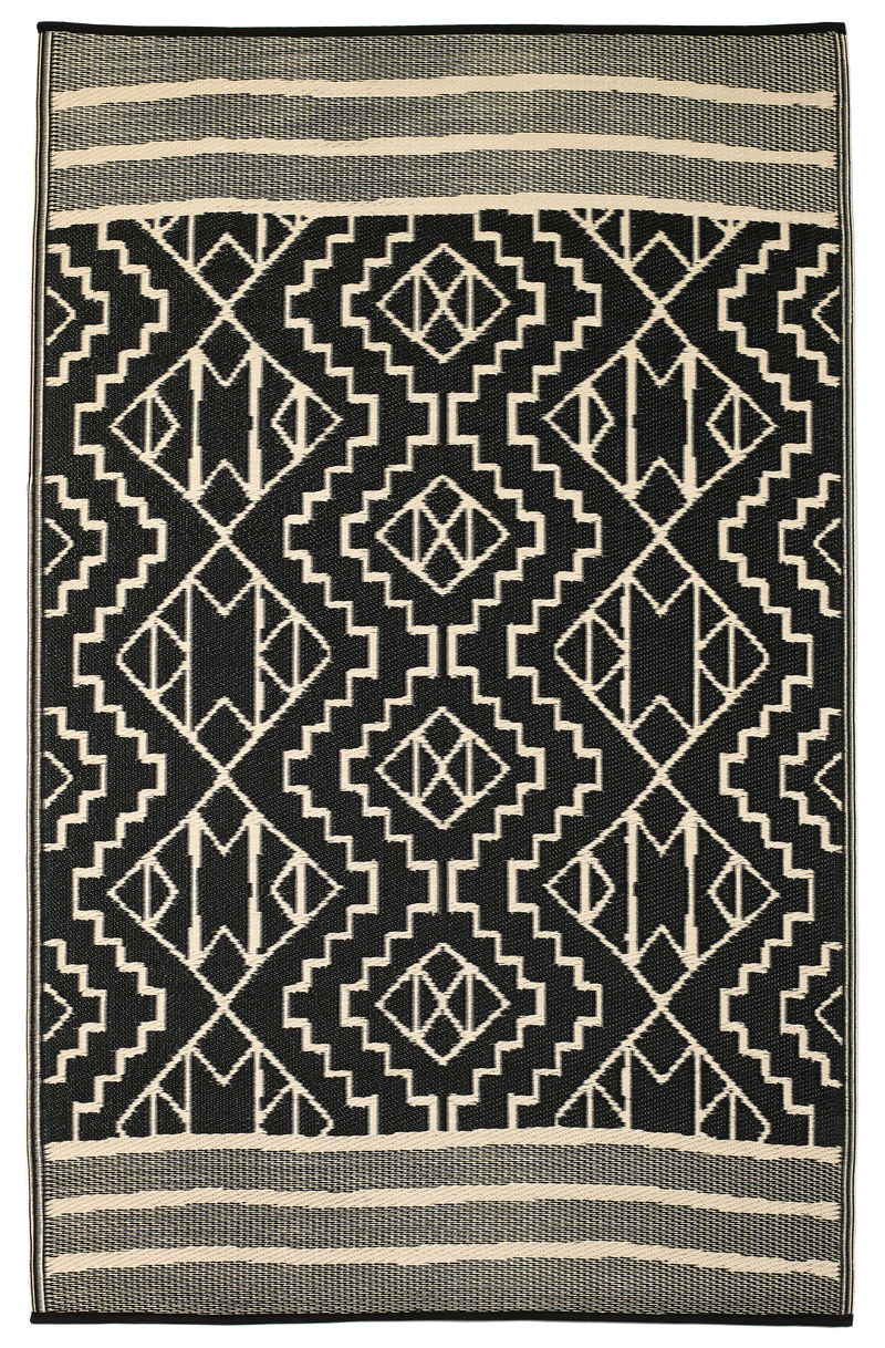 Kilimanjaro - Black Outdoor Rug for Patio FINAL SALE by Fab Habitat