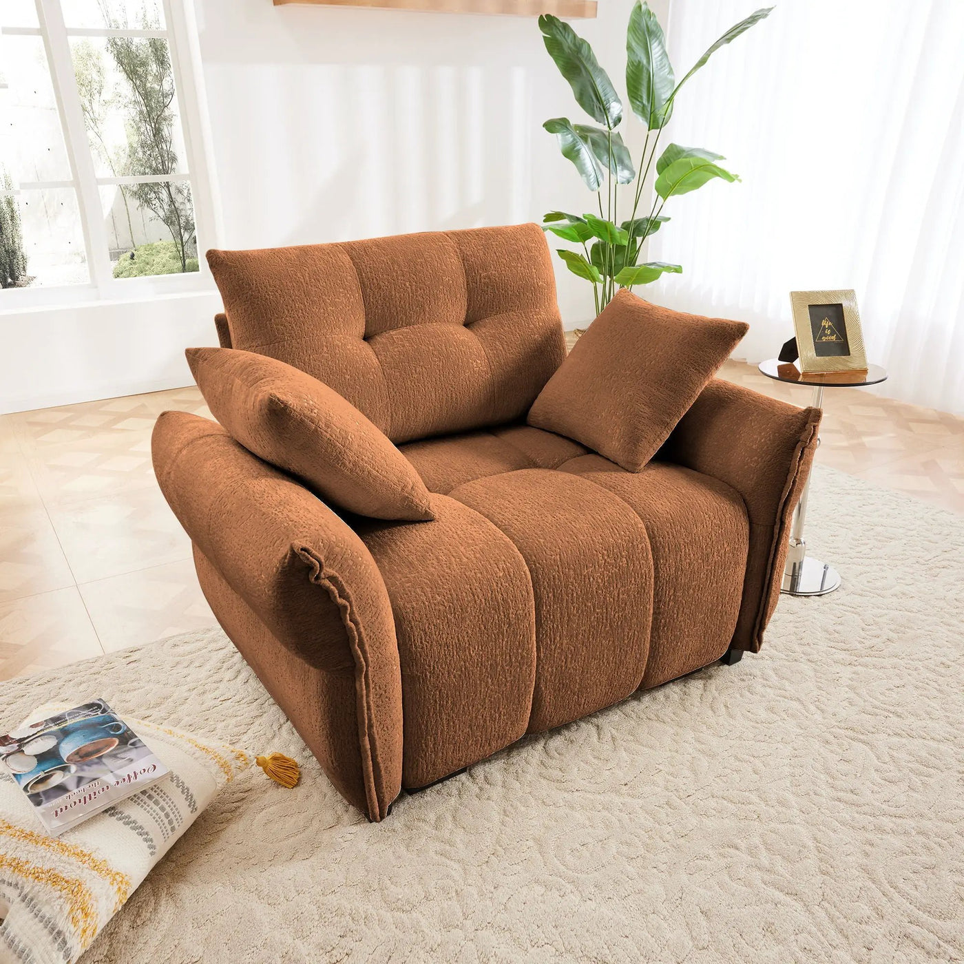 Modern Ergonomic Single Seater Sofa With High Resilience Cushions by Unique Piece Furniture