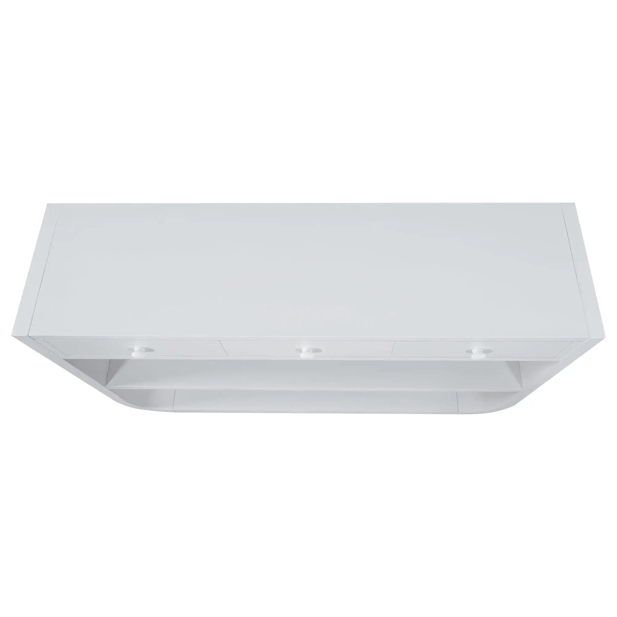 Console Table With 3 Soft Close Drawers & 2 Open Shelves by HouseOfZazla