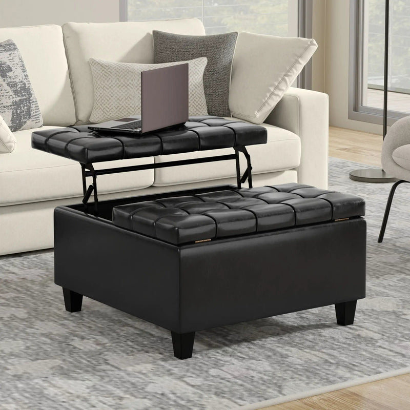 Harrison - Upholstered Coffee Table Storage Ottoman by Unique Piece Furniture
