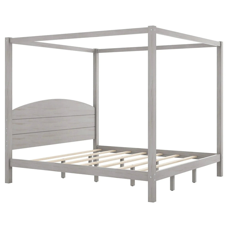 anopy Platform Bed With Headboard And Support Legs by HouseOfZazla