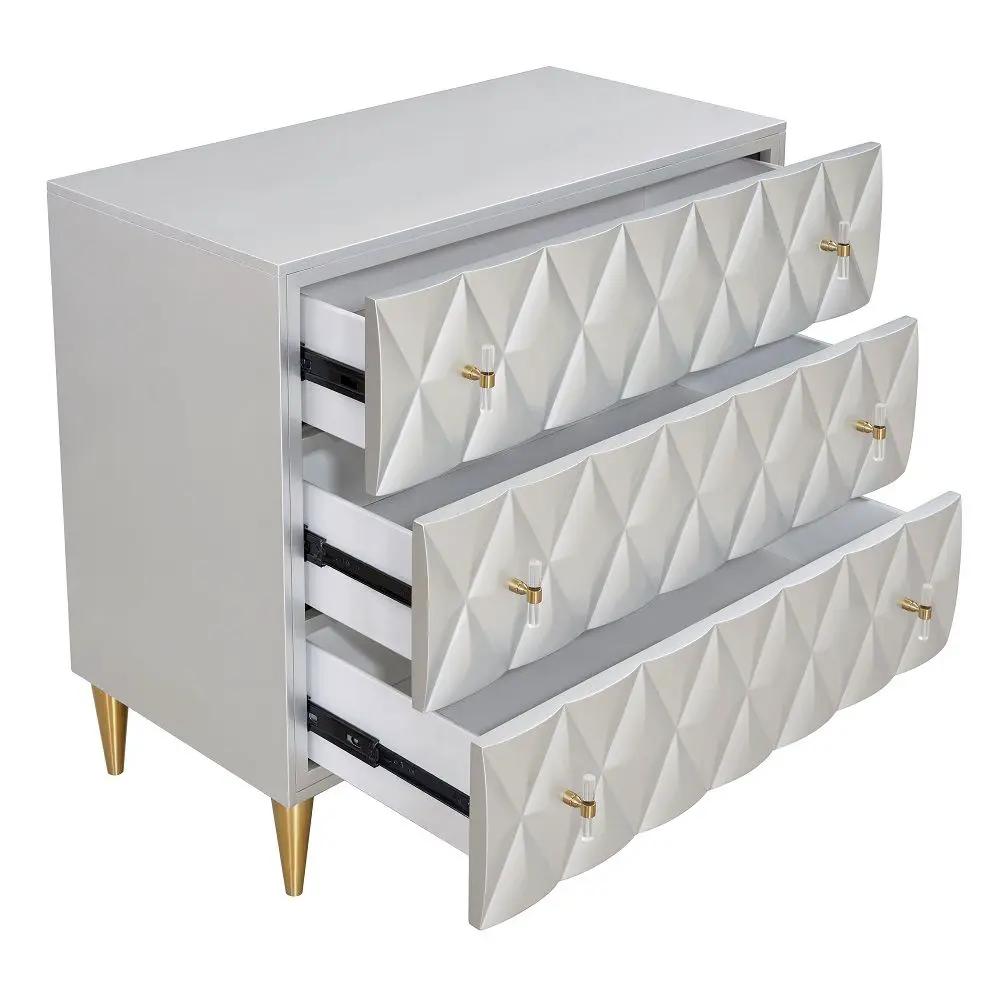 Anson - Console Cabinet - Metallic Silver & Champagne by Unique Piece Furniture