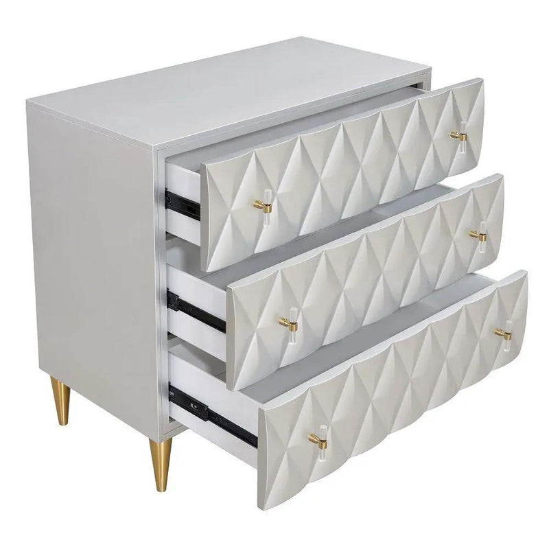 Anson - Console Cabinet - Metallic Silver & Champagne by Unique Piece Furniture