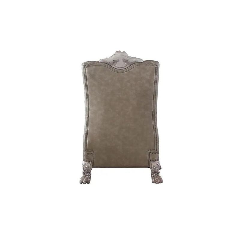 Dresden - Chair With Pillow - Synthetic Leather & Vintage Bone White by Unique Piece Furniture