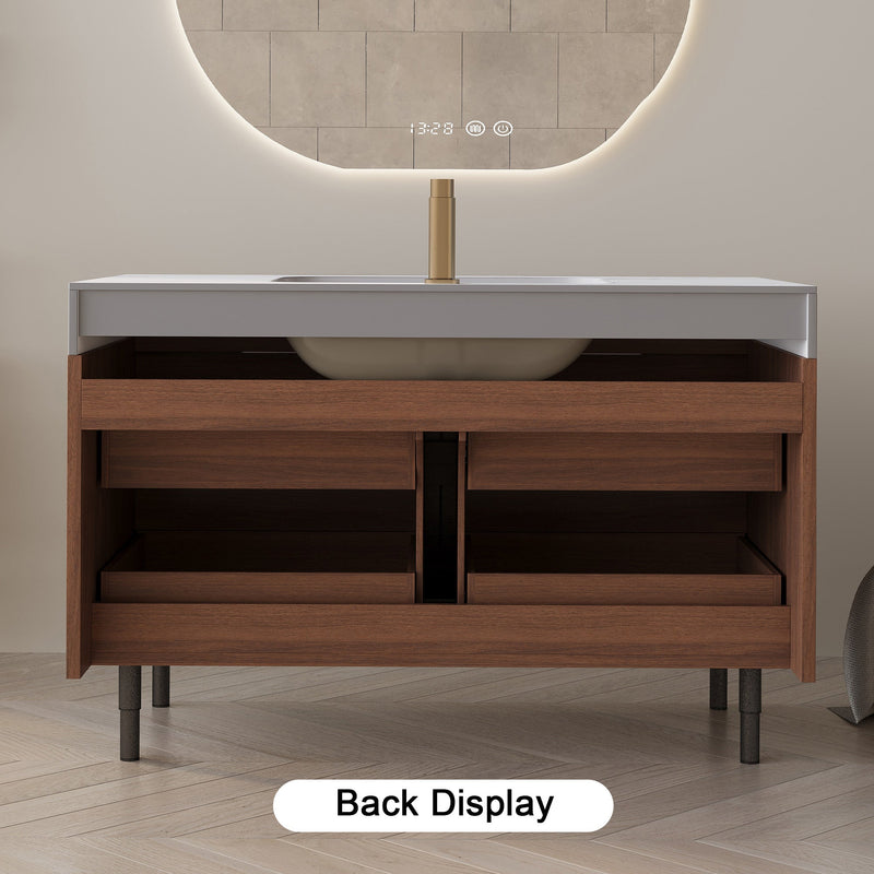 35.4" Farmhouse Free-standing Sintered Stone Bathroom Vanity with Undermount Sink by HouseOfZazla