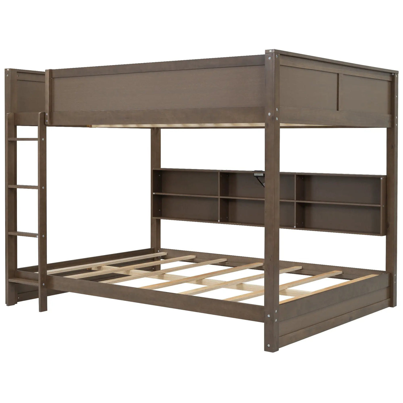 Bunk Bed With Storage Cabinets And USB Ports by HouseOfZazla