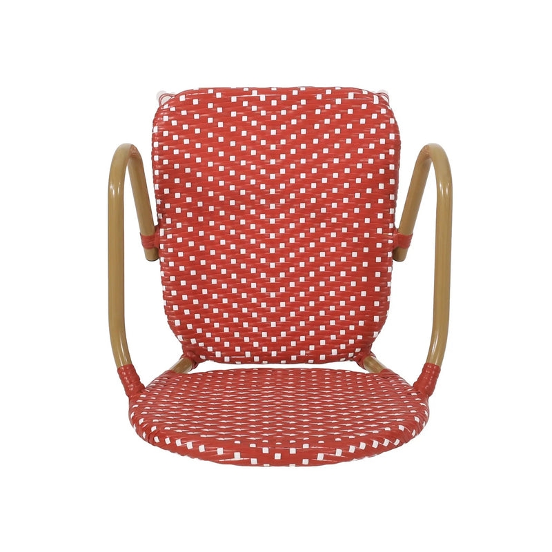 Outdoor Wicker and Aluminum French Barstools, Set of 2 by HouseOfZazla