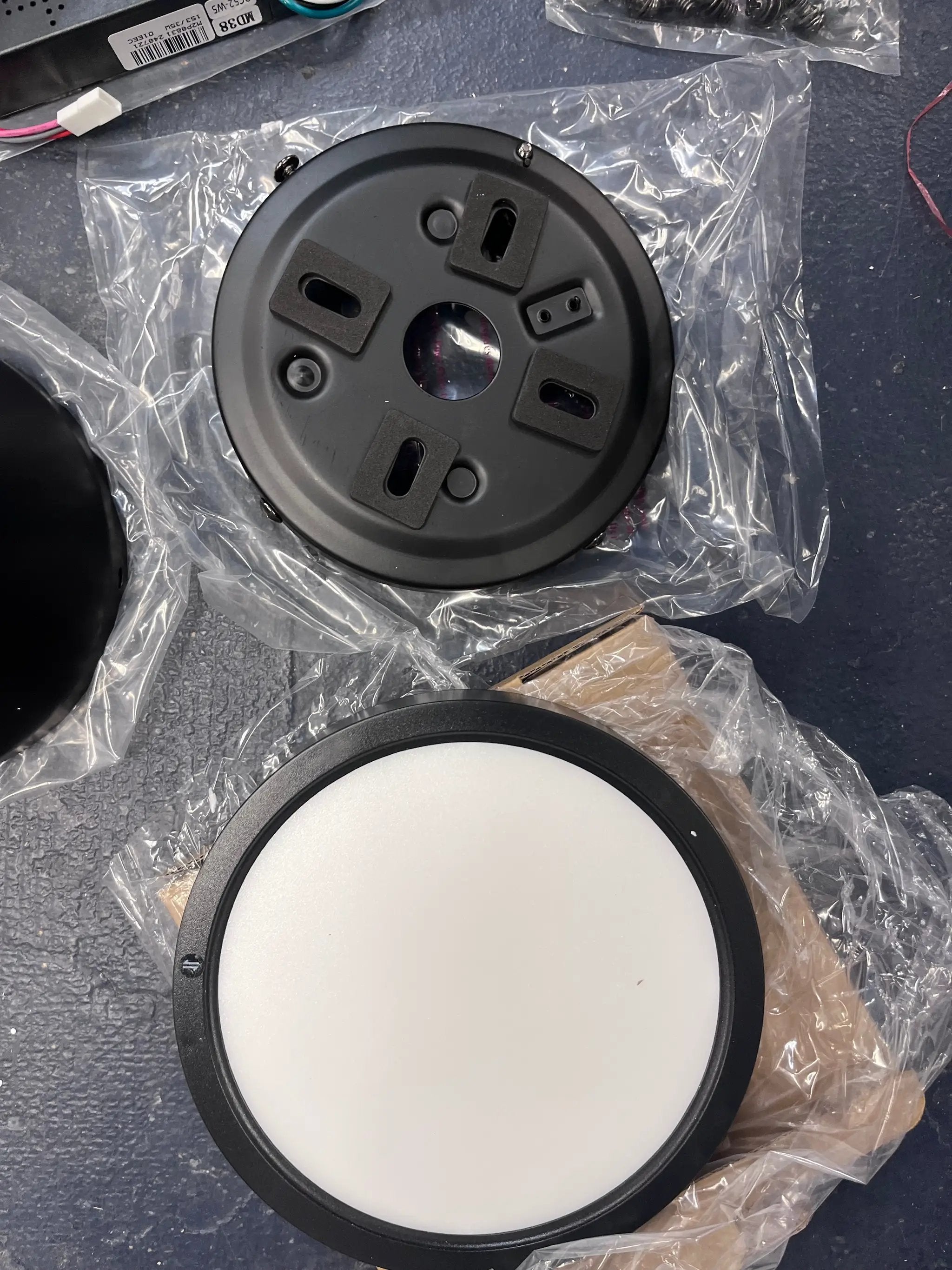 Open Box ocioc WFIVE 52-in Integrated LED Flush Mount Matte Black with Matte Black by Selzalot