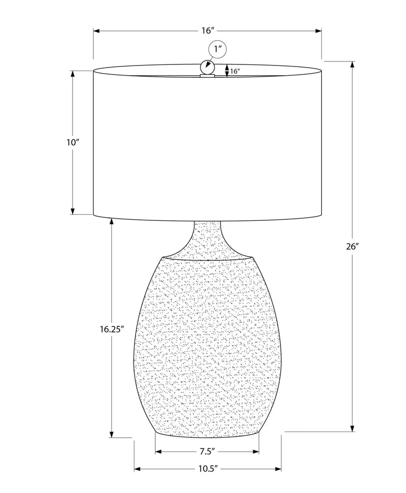 Lighting, Table Lamp, Resin, Contemporary - Cream by Unique Piece Furniture