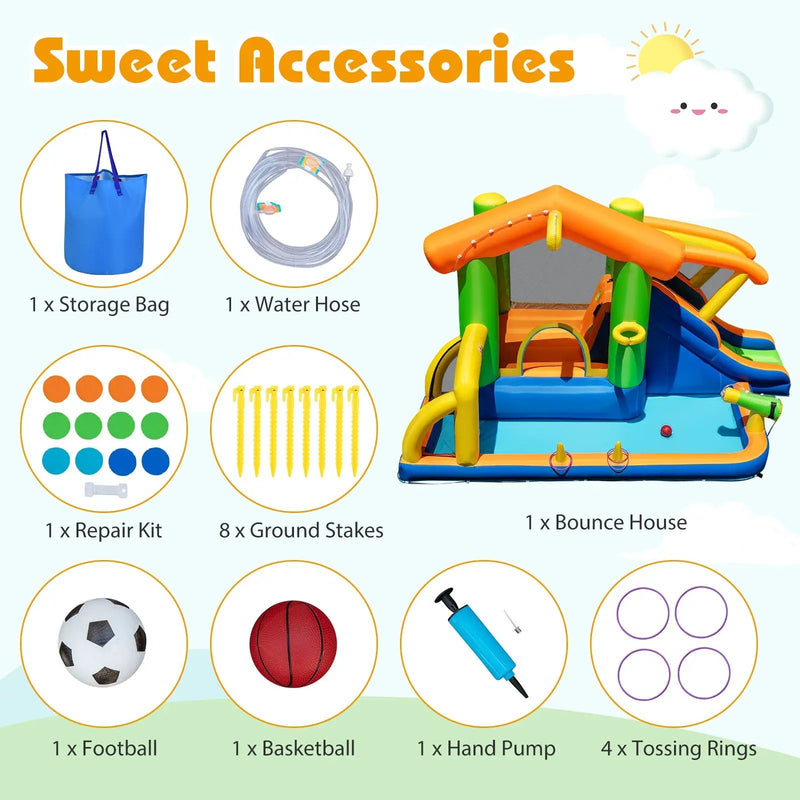 8-in-1 Inflatable Bounce House Water Park without Blower by DirectDeals