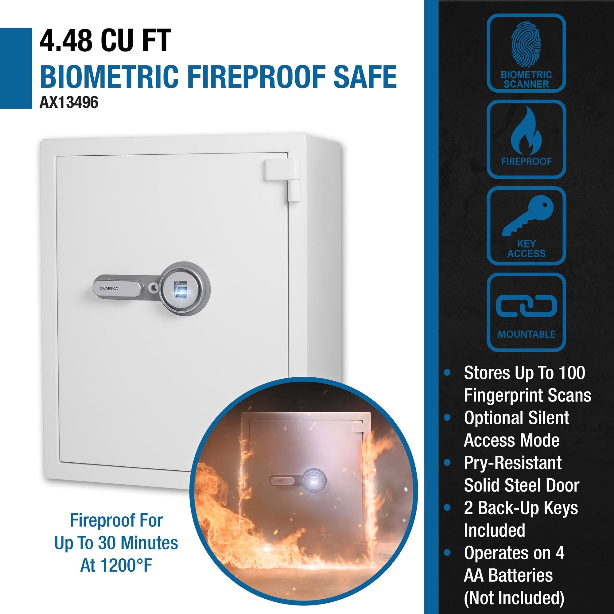 Biometric Fireproof Protection Safe by HouseOfZazla