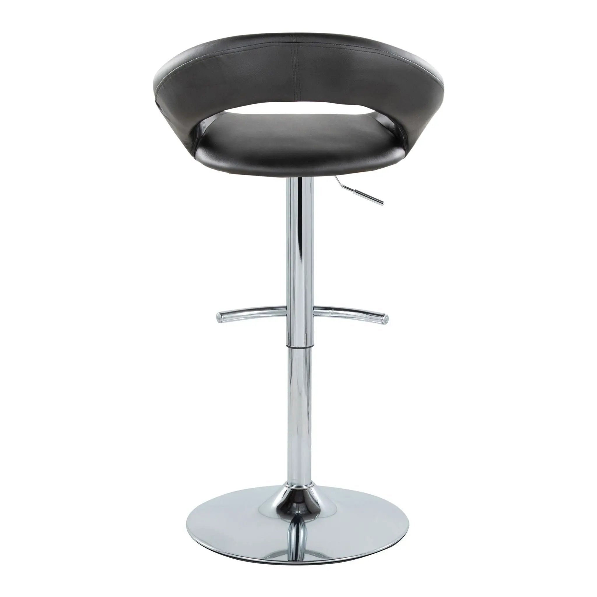 Posh - Contemporary Adjustable Barstool With Swivel With Rounded T Footrest (Set of 2) by Unique Piece Furniture