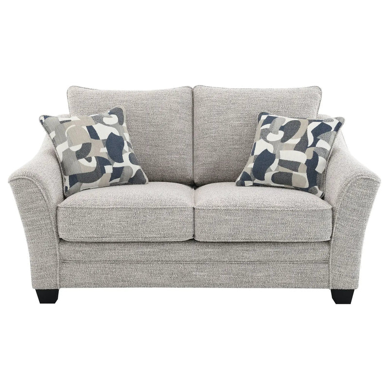 Tomkins Boucle Upholstered Loveseat Light Grey by Unique Piece Furniture