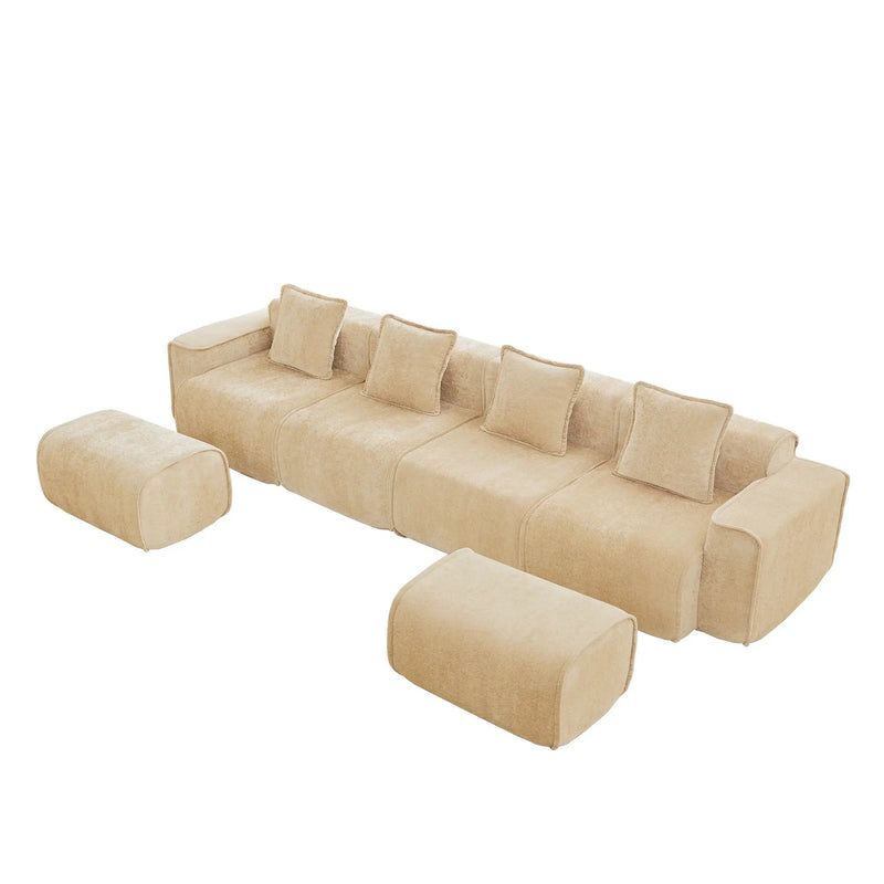 Streamlined Design Modular 4 Seat U Shape Sectional Sofa by HouseOfZazla